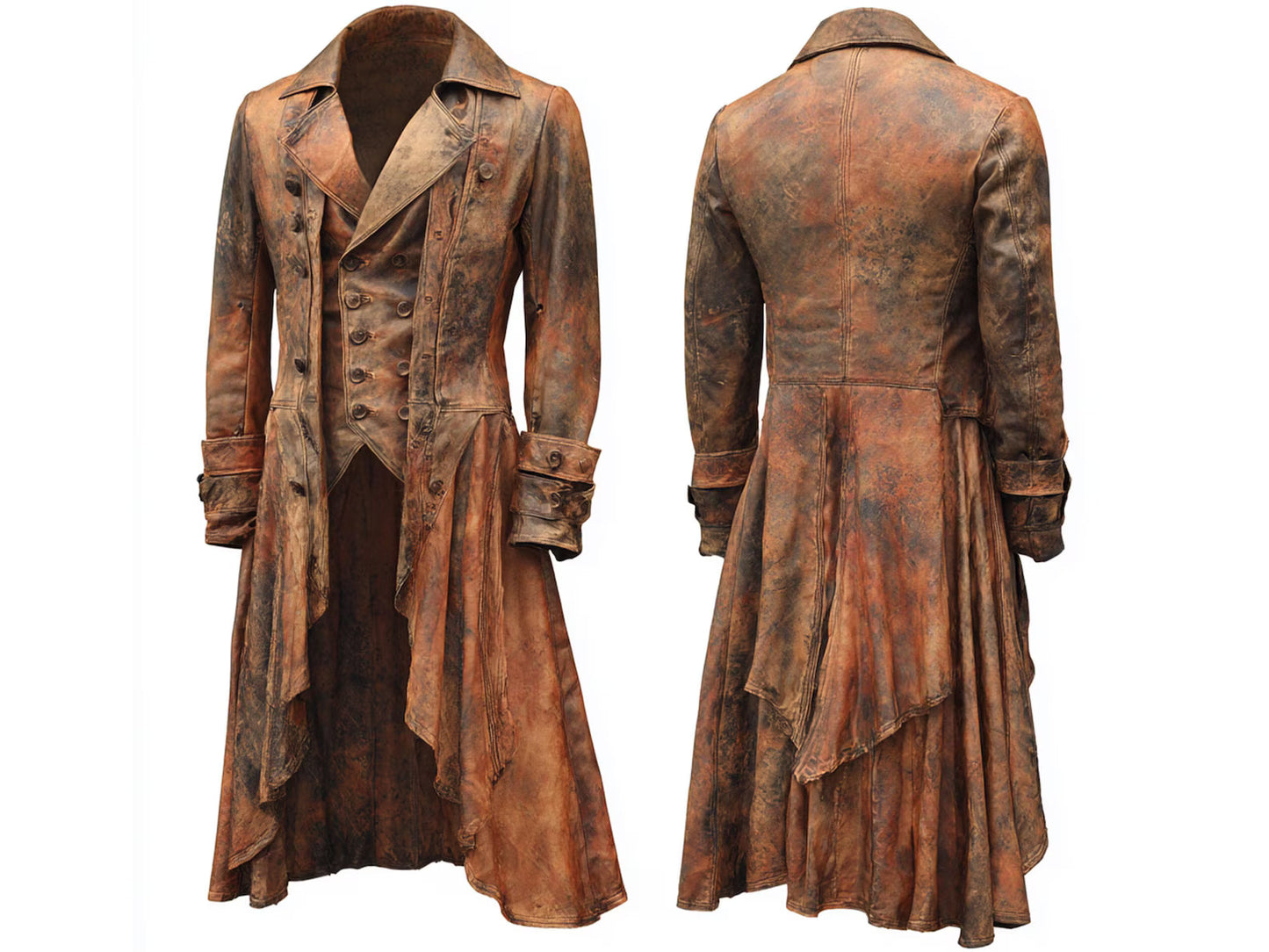 Gothic Pirate Trench Coat