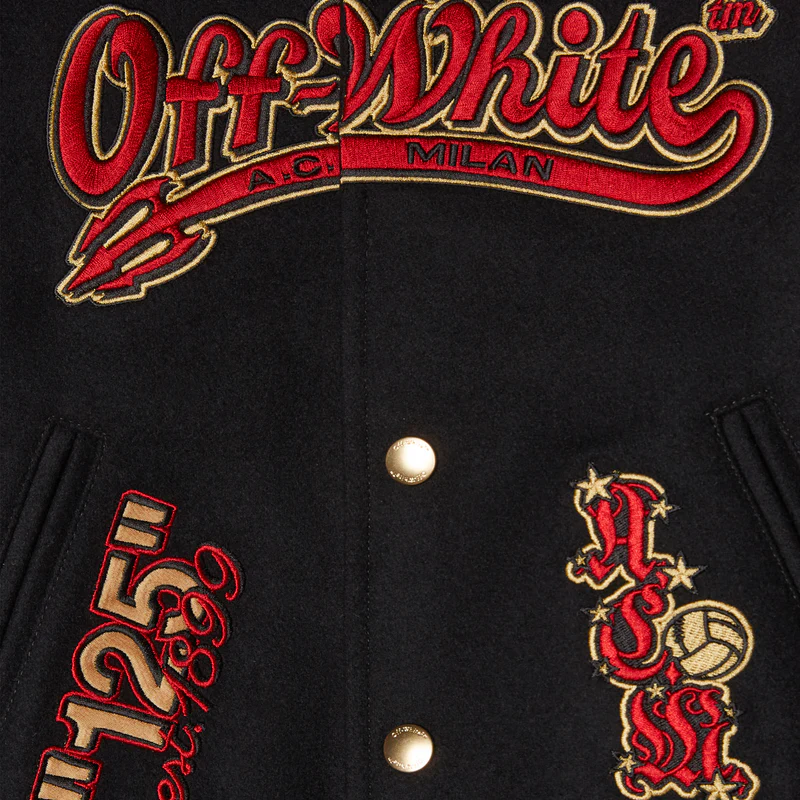 Ac Milan X Off-White Varsity Jacket