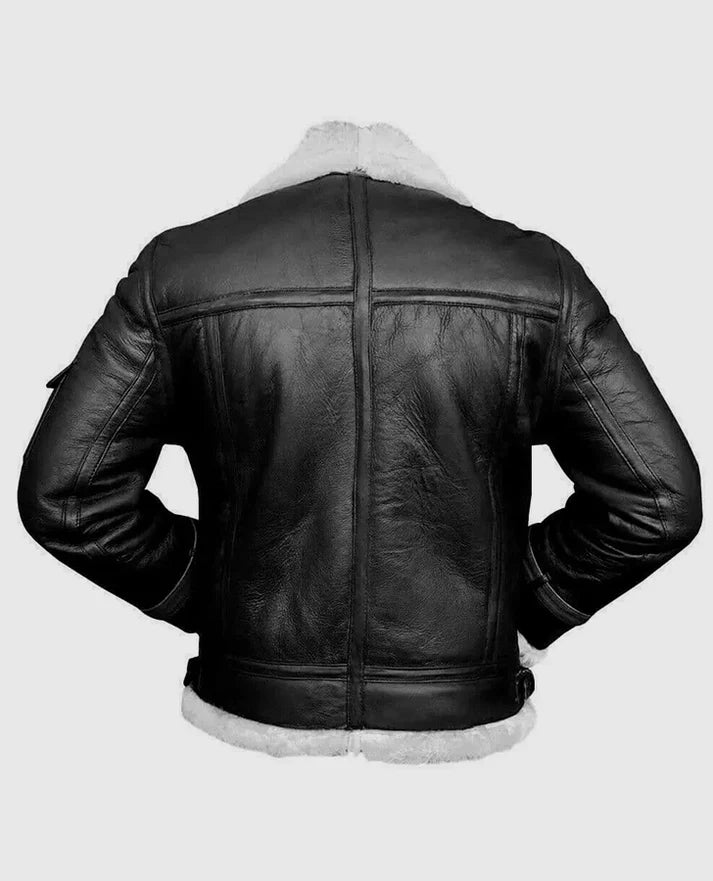 Men’s Sheepskin Leather Bomber Jacket