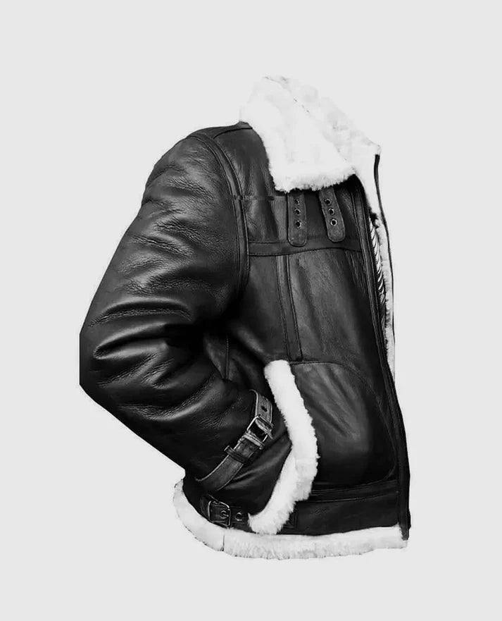 Men’s Sheepskin Leather Bomber Jacket