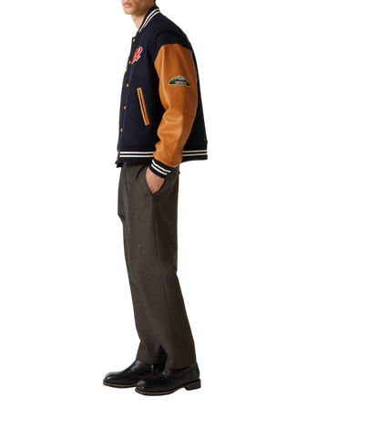 Wool nylon stadium jacket