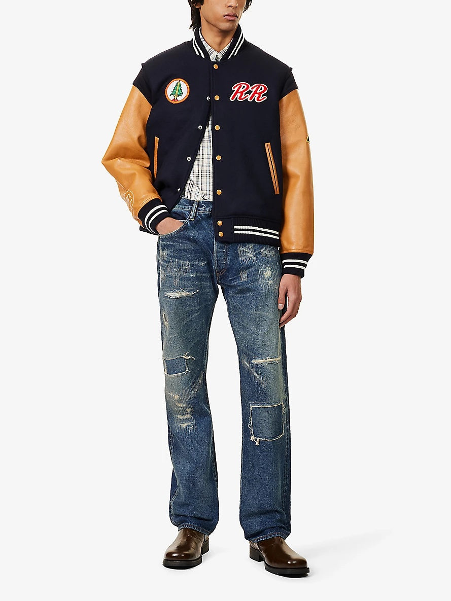 Wool nylon stadium jacket