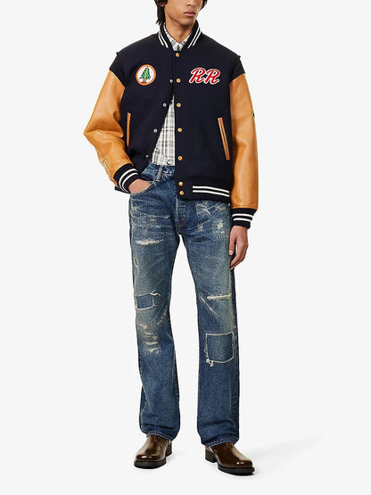 Wool nylon stadium jacket