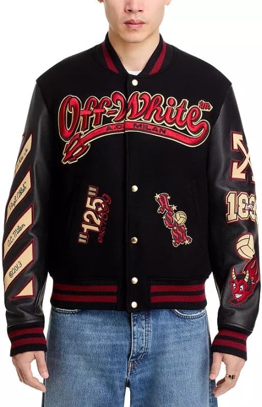 Ac Milan X Off-White Varsity Jacket