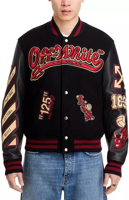 Ac Milan X Off-White Varsity Jacket