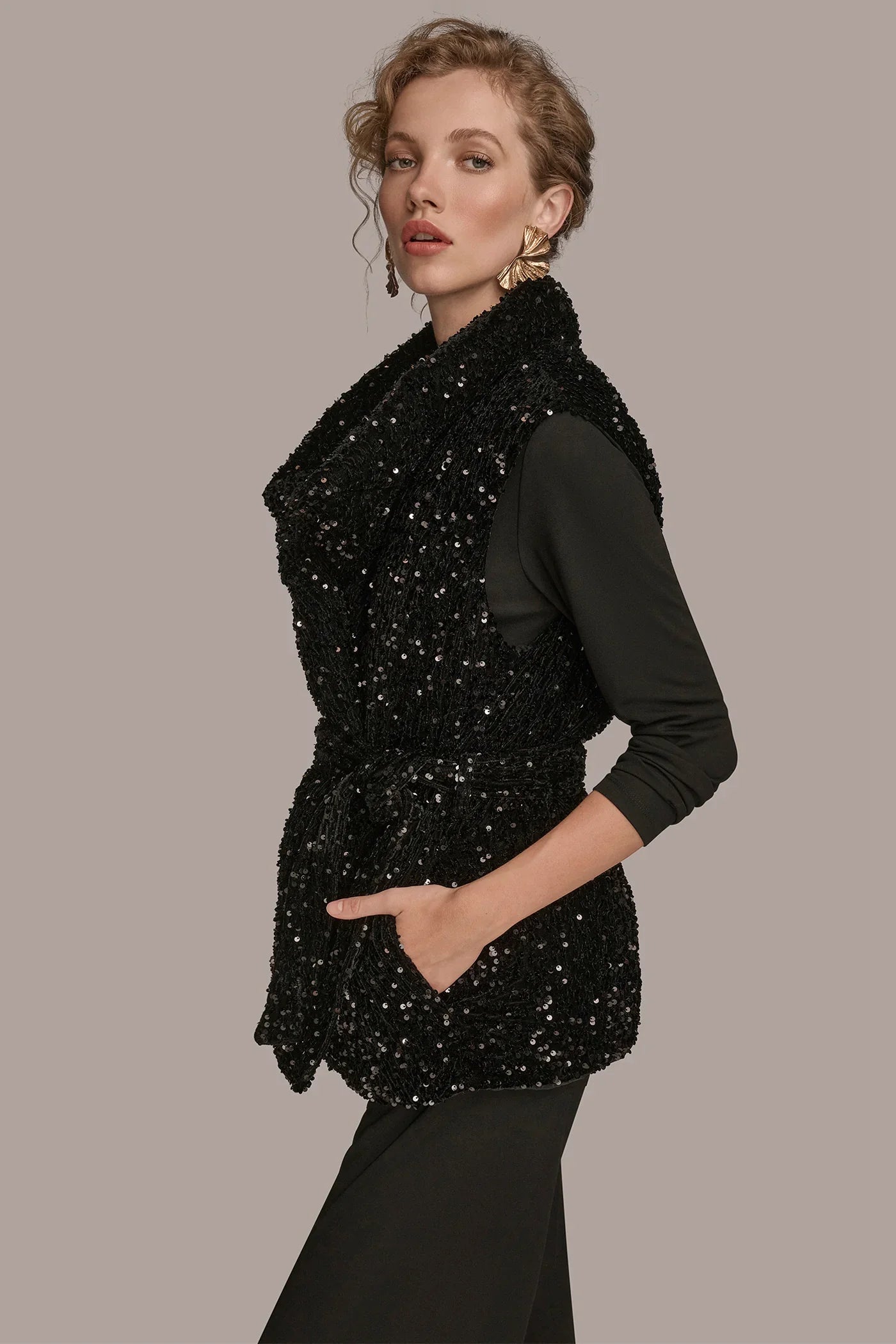 Women Sequin Vest