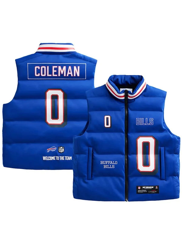 Off Season Josh Allen Buffalo Bills Blue Puffer Vest