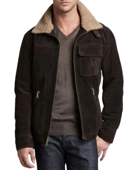 Ugg Belfast Suede Bomber Jacket