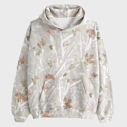 White Camo Abercrombie Essential Popover Hoodie
