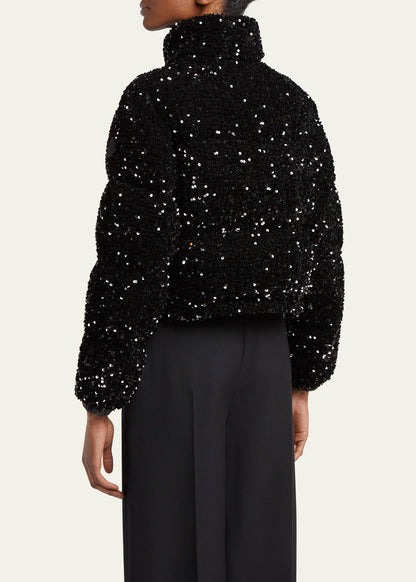 Louvi Sequined Short Down Jacket