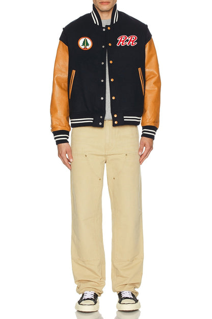 Wool nylon stadium jacket